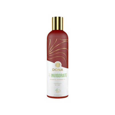 Dona Reinvigorate Vegan Massage Oil Coconut & Lime 4oz (7626552967385)