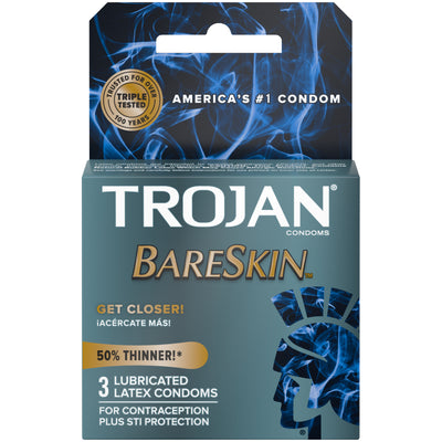 Trojan Condón Bareskin, 3 piezas (8166075629785)