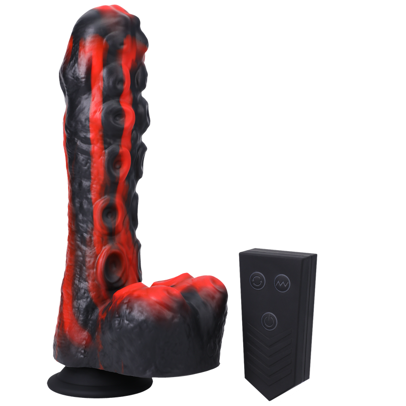 Fort Troff - Tendril Thruster - Mini Fuck Machine - Rechargeable Silicone with Remote - Red, Black (8391037255897)
