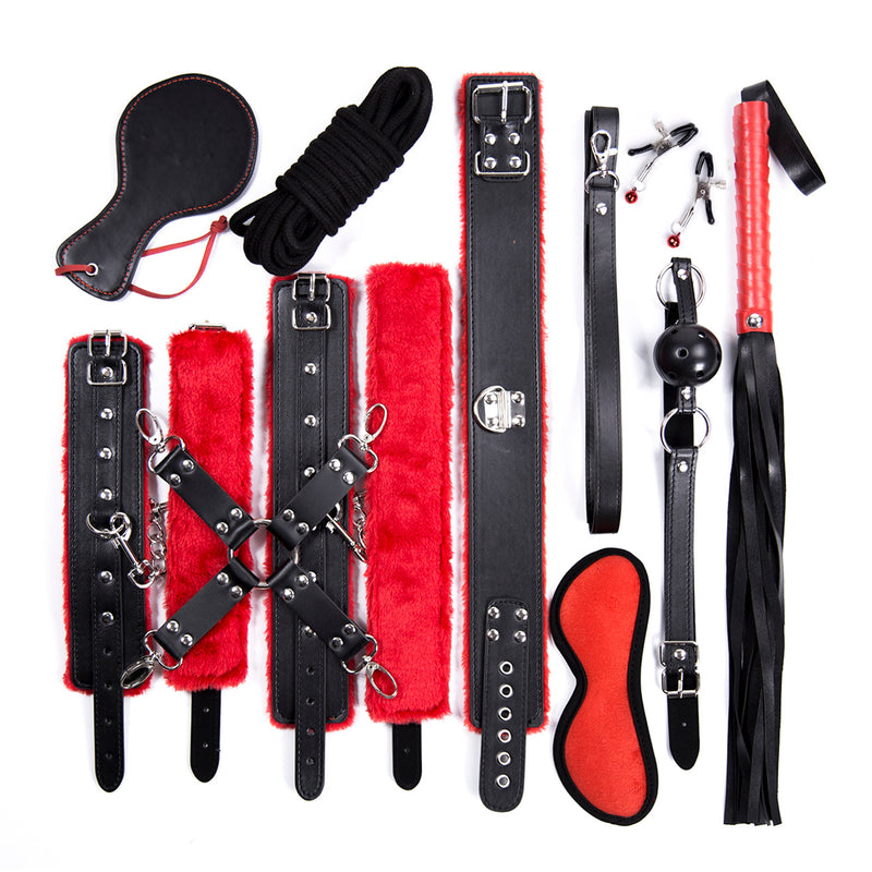 Bondage Kit - 14 Piece Everything Bondage Kit - Red (8940494192857)