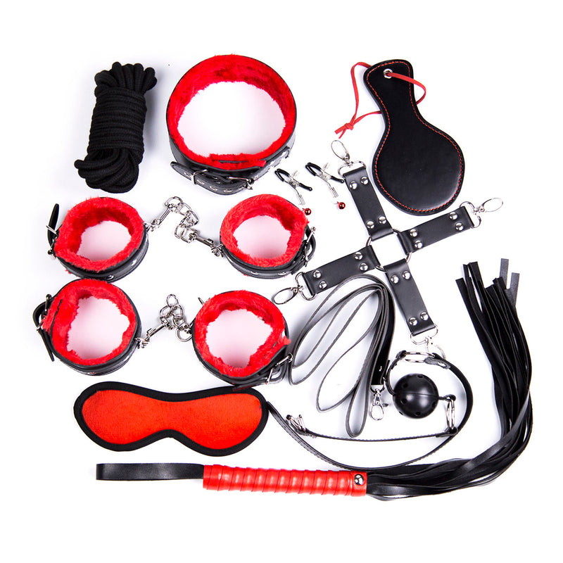 Bondage Kit - 14 Piece Everything Bondage Kit - Red (8940494192857)