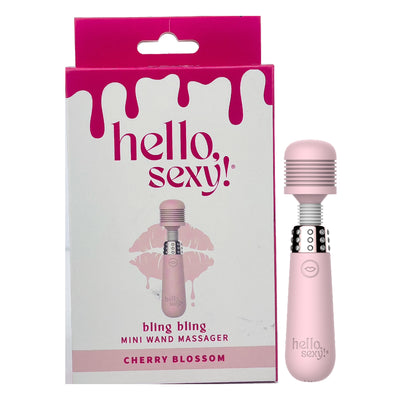 Hello Sexy Bling Bling Mini Wand Massager - Cherry Blossom (8235418222809)