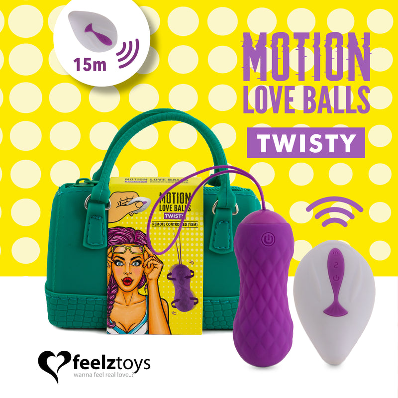 FEELZTOYS - REMOTE CONTROLLED MOTION LOVE BALLS TWISTY (8481083687129)
