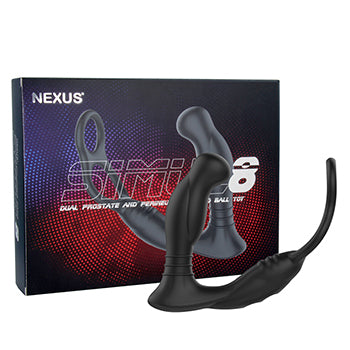 NEXUS - SIMUL8 VIBRATING DUAL MOTOR ANAL COCK AND BALL TOY (8166398099673)