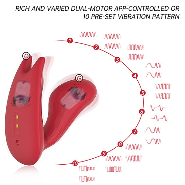 MAGIC MOTION - UMI SMART WEARABLE DUAL MOTOR VIBRATOR RED (8481285439705)