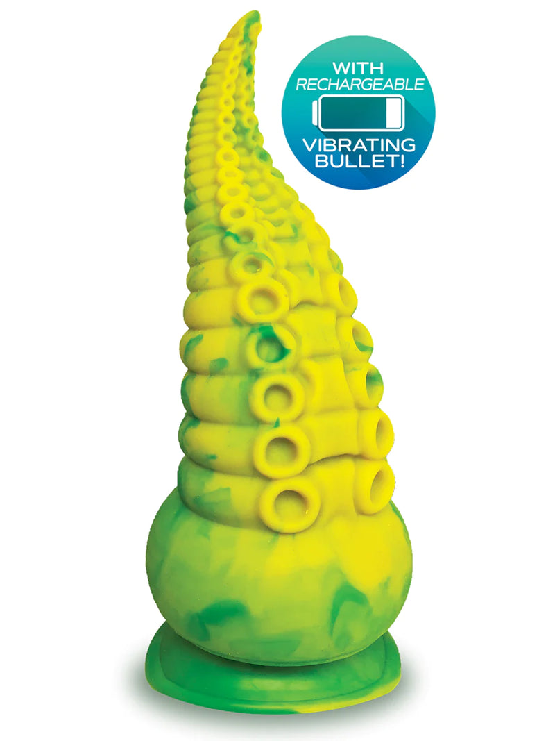 Alien Nation Octopod Silicone Rechargeable Vibrating Creature Dildo - Yellow (8617057485017)