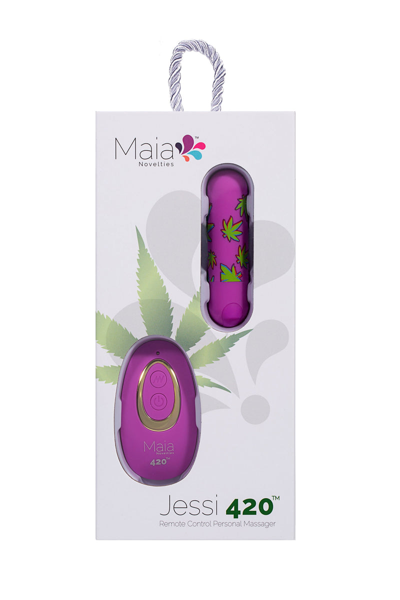 JESSI 420 Remote Rechargeable Super Charged Mini Bullet - Purple (8235518197977)