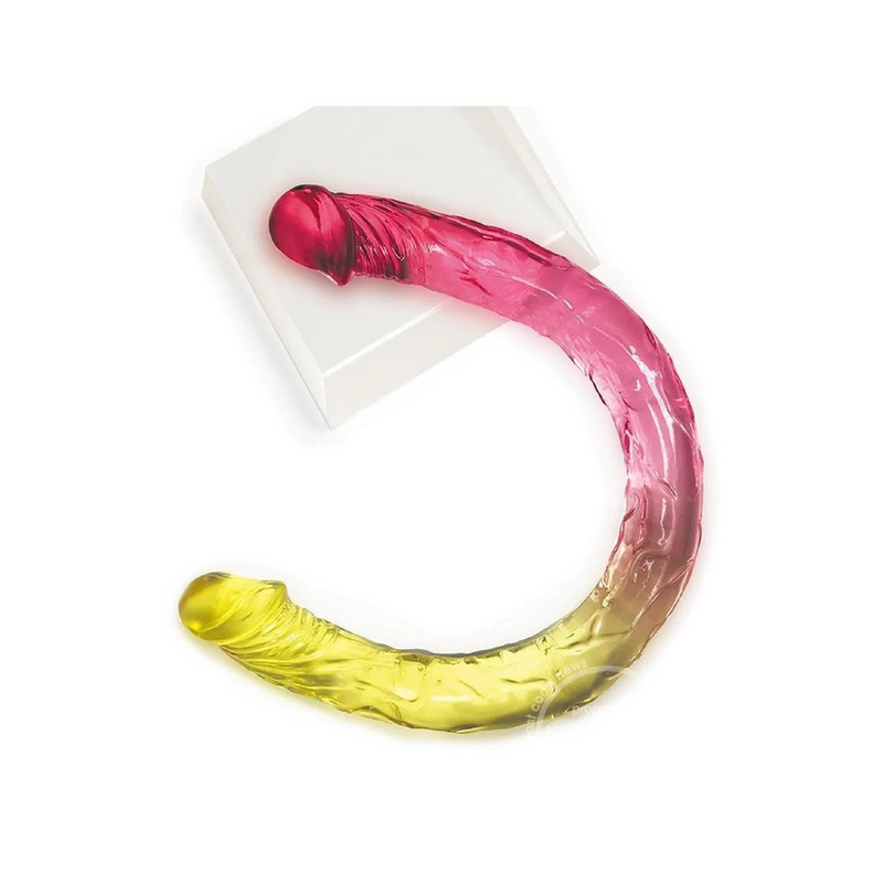 Shades Gradient Jelly Double Dong - Pink/Yellow (8438373515481)