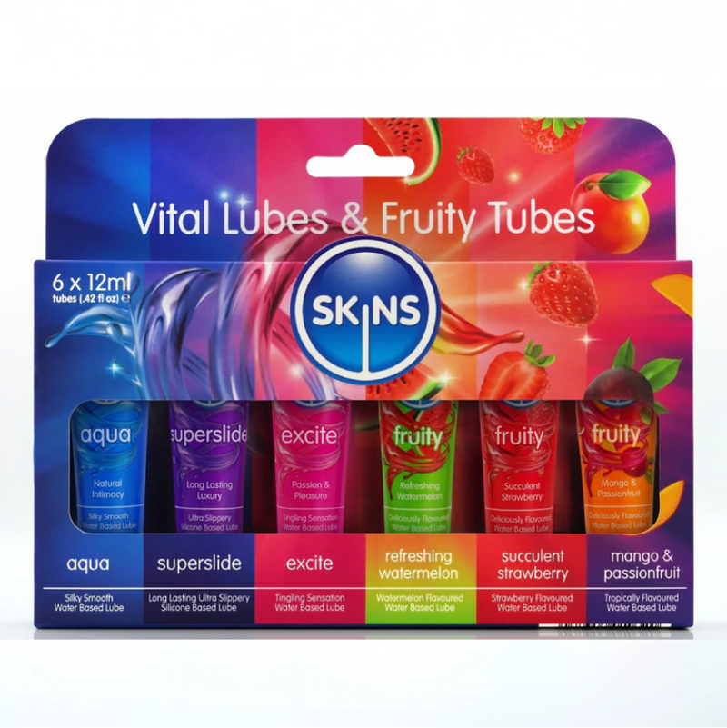 Skins Vital and Fruity Lubes Sampler Tubes (6 x 12ml) (8947706003673)