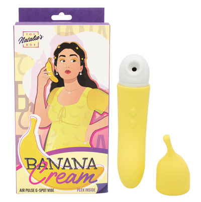 Natalie's Toy Box Banana Cream Air Pulse & G-Spot Vibrator (8491704942809)