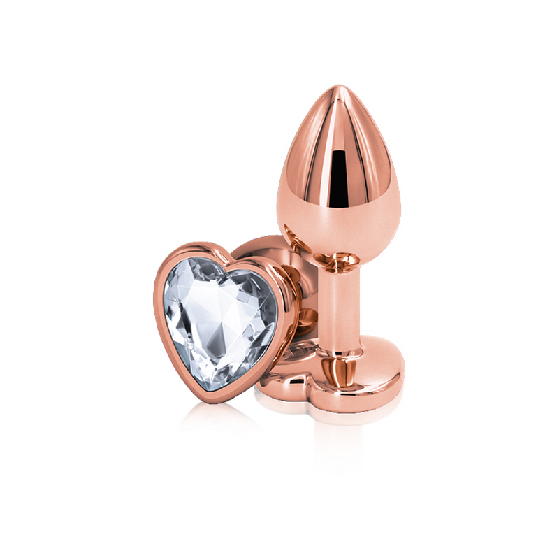 Rear Assets - Rose Gold Heart - Small - Clear (8435888160985)