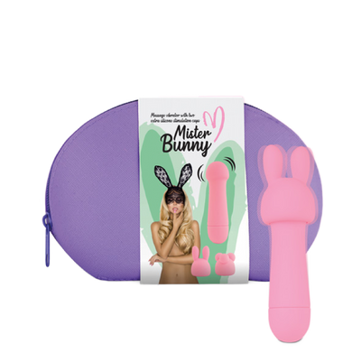 FEELZTOYS - Mister Bunny Massage Vibrator With 2 Caps Pink (8481228488921)
