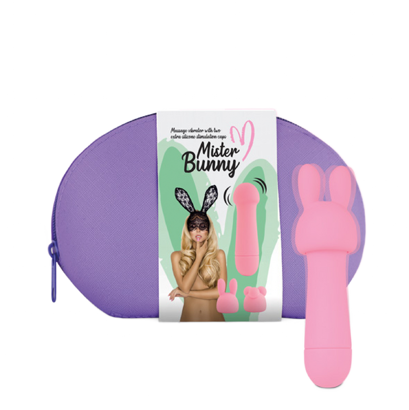 FEELZTOYS - Mister Bunny Massage Vibrator With 2 Caps Pink (8481228488921)