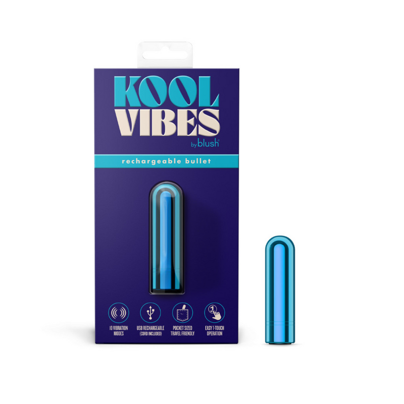 Kool Vibes - Rechargeable Mini Bullet - Blueberry (8496356524249)
