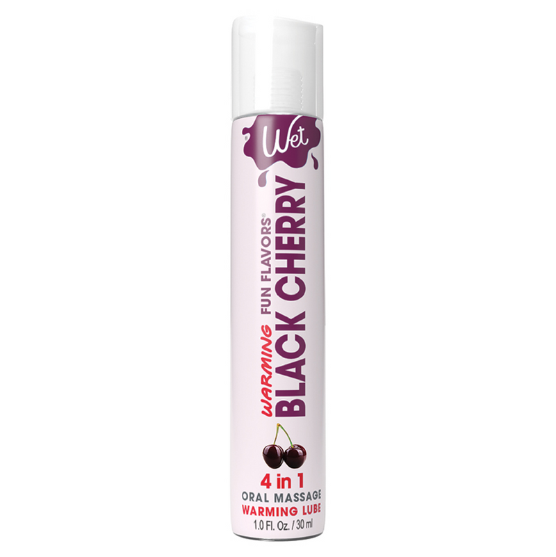 Wet Warming Fun Flavors Black Cherry 4-In-1 Lubricant 1oz (8513375666393)