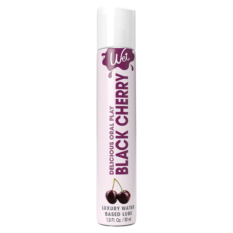 Wet Delicious Oral Play Black Cherry Waterbased Flavored Lubricant 1oz (8513358856409)