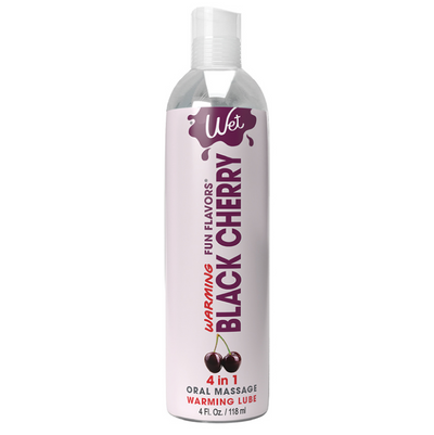 Wet Warming Fun Flavors Black Cherry 4-In-1 Lubricant 4oz (8513376256217) (8931340878041)