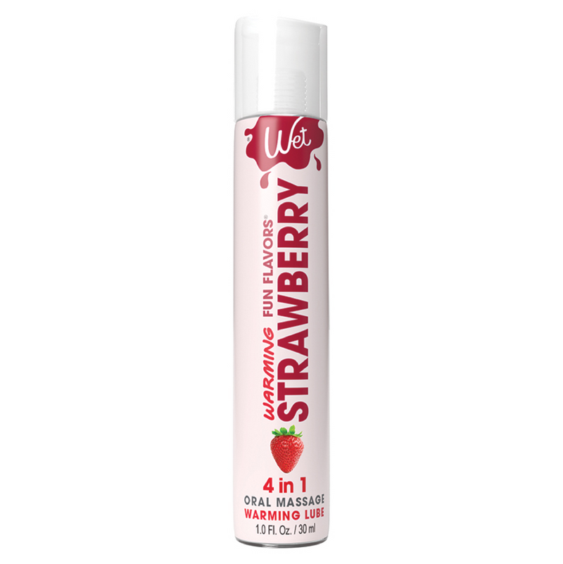 Wet Warming Fun Flavors Strawberry 4-In-1 Lubricant 1oz (8513373765849)