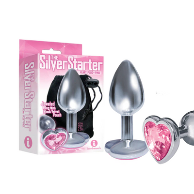 The 9's The Silver Starter Bejeweld Stainless Steel Plug Pink (8616332067033)
