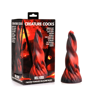 Hell Kiss Twisted Tongues Silicone Dildo (8175977136345)
