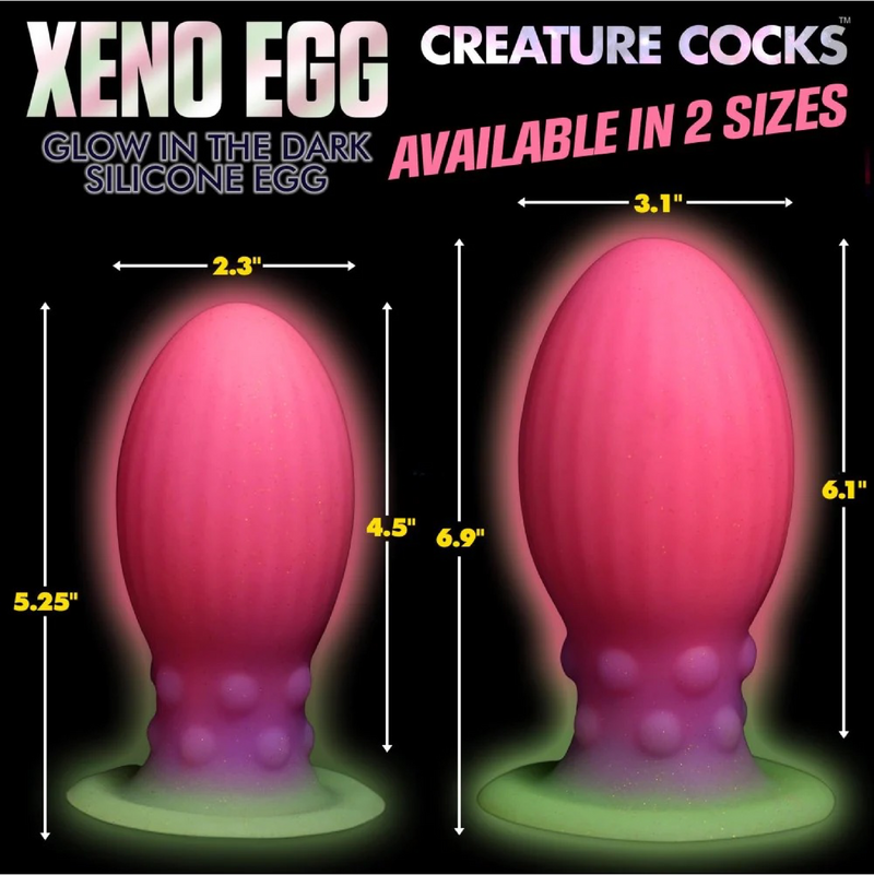 XL Xeno Egg Glow In The Dark Silicone Egg (8176593076441)