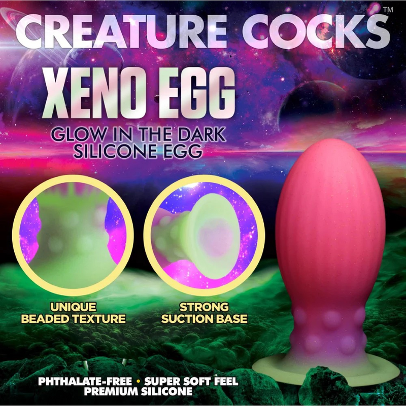 XL Xeno Egg Glow In The Dark Silicone Egg (8176593076441)