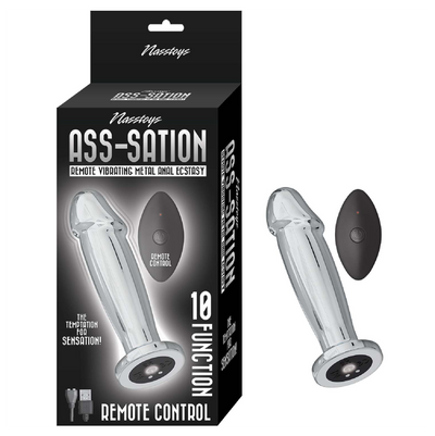 ASS-SATION REMOTE VIBRATING METAL ANAL ECSTASY-SILVER (8219992981721)