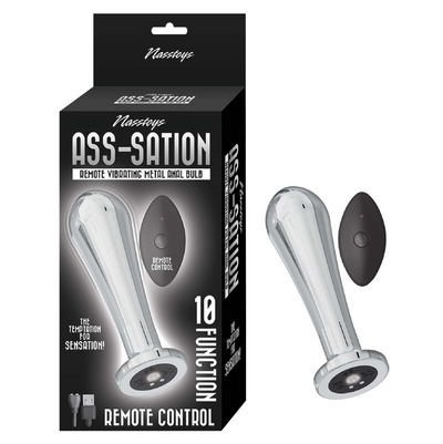 ASS-SATION REMOTE VIBRATING METAL ANAL BULB-SILVER (8219988820185)