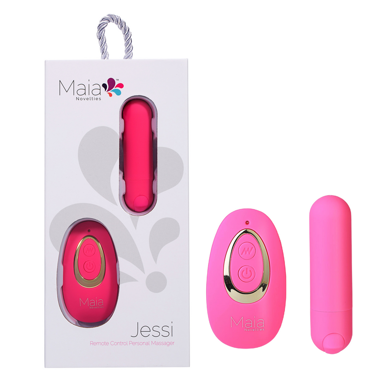 JESSI Remote Rechargeable Super Charged Mini Bullet - Pink (8235514626265)