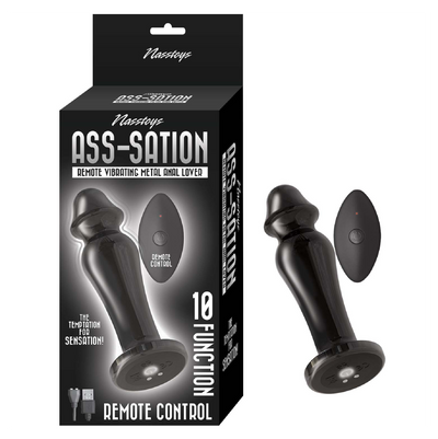 ASS-SATION REMOTE VIBRATING METAL ANAL LOVER-BLACK (8219995898073)