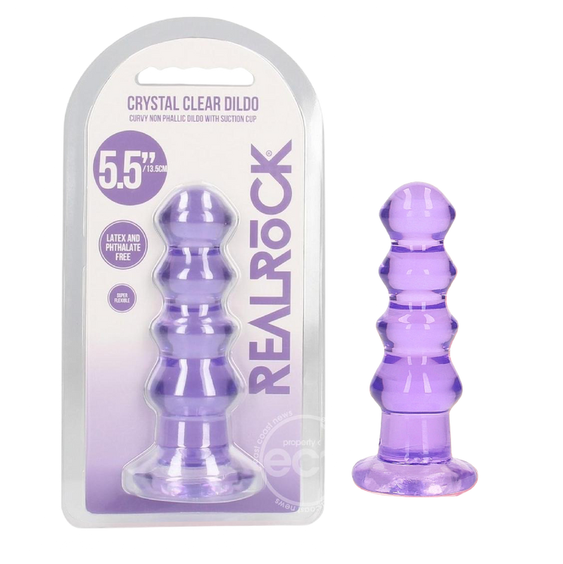 5.5" Curvy Dildo/Plug - Purple (8186045300953)