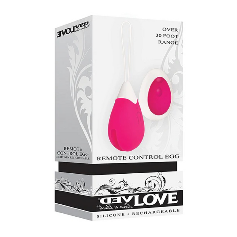 Remote Control Rechargeable Silicone Egg Vibrator - Pink (8189914382553)