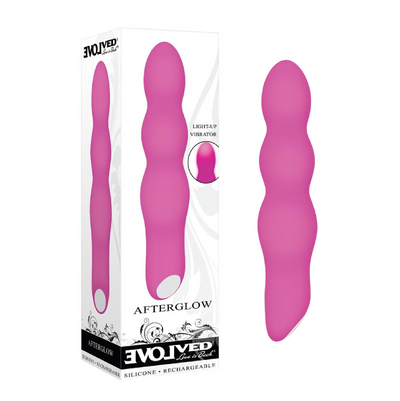 Afterglow Silicone Rechargeable Light-Up Vibrator - Pink (8189893902553)