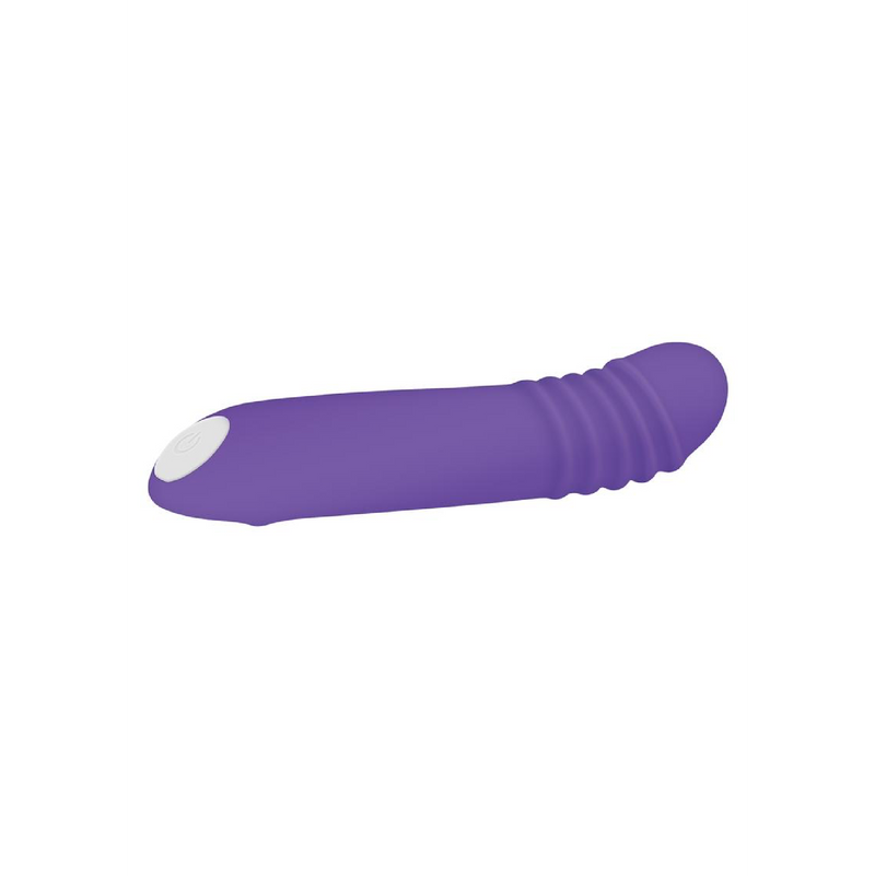The G Rave Silicone Rechargeable G-Spot Light-Up Vibrator - Purple (8189883810009)