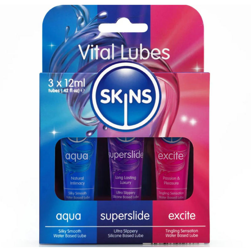 Skins Vital Lubes Sampler Tubes (3 x 12ml) (8947728056537)