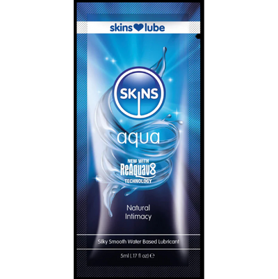 Skins Aqua Water based Lubricant 5ML Foil (8947752698073)