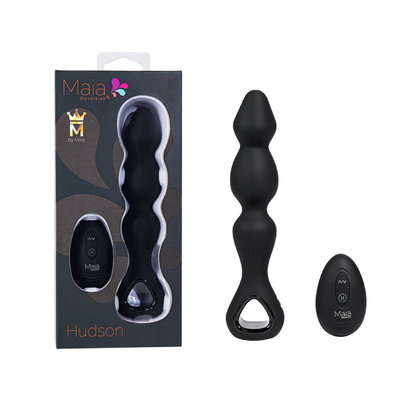 HUDSON 7.5” Beaded Silicone 10-Function Remote Control Anal Beads (8963432251609) (8988513468633)