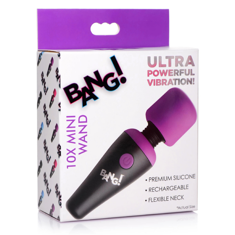 10X Vibrating Mini Silicone Wand - Purple (8350276681945)