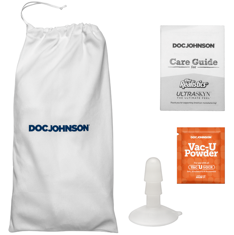 The Realistic Cock - With Removable Vac-U-Lock Suction Cup - 6 Inch - Caramel (8305762861273)