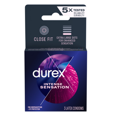 Durex Intense Sensation, 3 piezas (8330973970649)