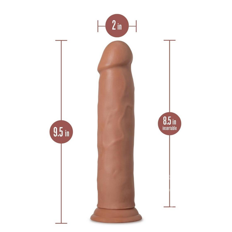 Dr. Skin Silicone - Dr. Henry - 9 Inch Dildo with Suction Cup - Mocha (8164980949209)