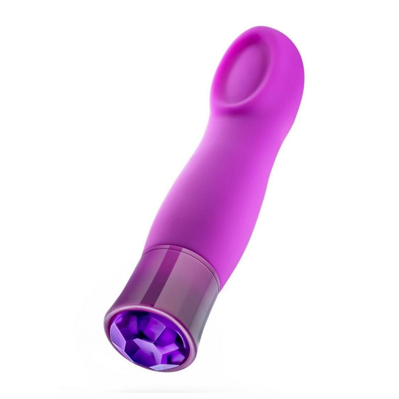 Oh My Gem Charm Rechargeable Silicone Vibrator - Amethyst Purple (8164983177433)