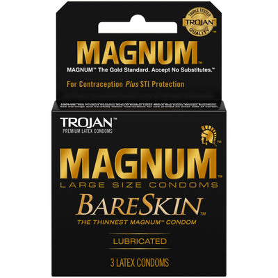 Trojan Condón Magnum Bareskin , 3 piezas (8166075072729)