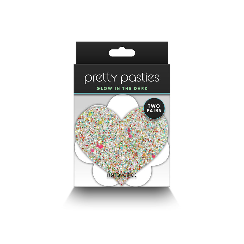 Pretty Pasties - Heart & Flower - Glow - 2 Pair (8189924770009)