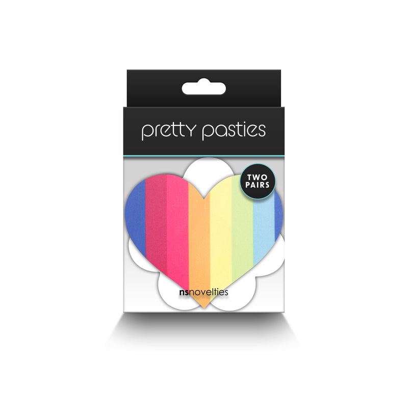 Pretty Pasties - Pride Heart & Flower - Rainbow - 2 Pair (8189925228761)