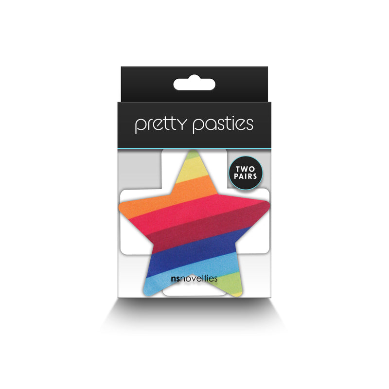 Pretty Pasties - Pride Cross & Star - Rainbow - 2 Pair (8189925425369)