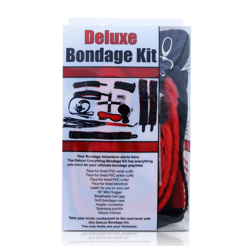 Bondage Kit - 14 Piece Everything Bondage Kit - Red (8940494192857)