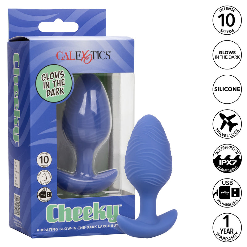 Cheeky™ Vibrating Glow-In-The-Dark Large Butt Plug (9020381593817)