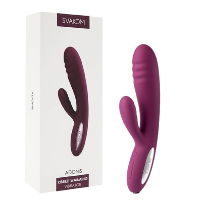 SVAKOM Adonis Ultra Soft Double Motor G-Spot & Clitoral Warming - Violet (6732497060037)