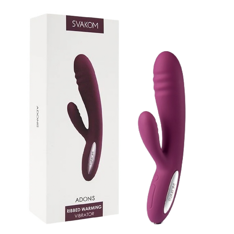 SVAKOM Adonis Ultra Soft Double Motor G-Spot & Clitoral Warming - Violet (6732497060037)